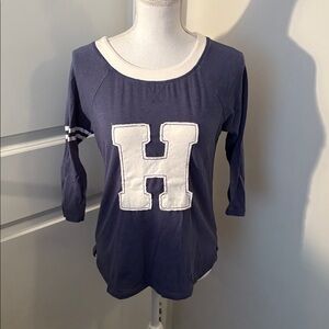 Tommy Hilfiger Navy Pajama Top with H Logo
